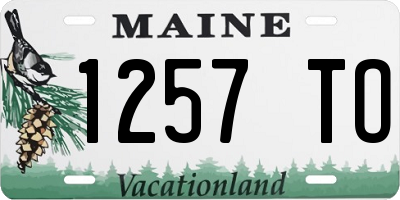 ME license plate 1257TO