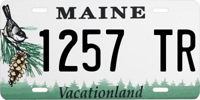 ME license plate 1257TR