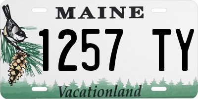 ME license plate 1257TY