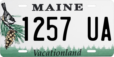 ME license plate 1257UA