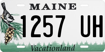 ME license plate 1257UH