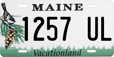 ME license plate 1257UL