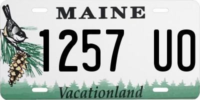 ME license plate 1257UO