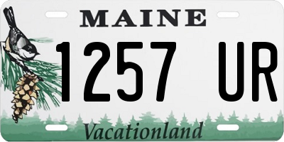 ME license plate 1257UR