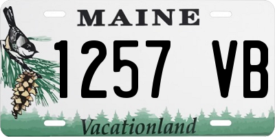 ME license plate 1257VB
