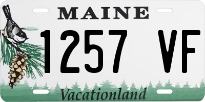 ME license plate 1257VF