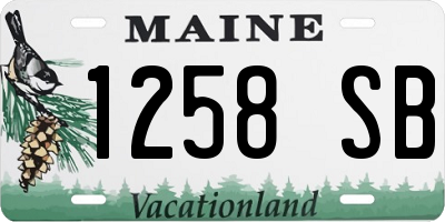 ME license plate 1258SB