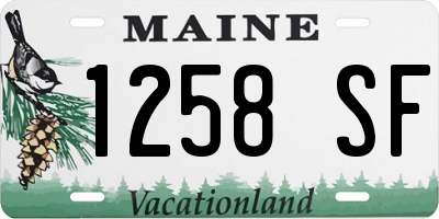 ME license plate 1258SF