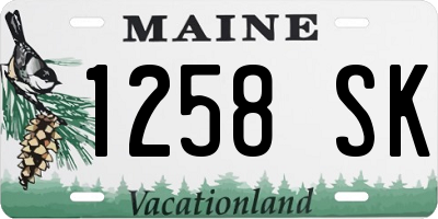 ME license plate 1258SK