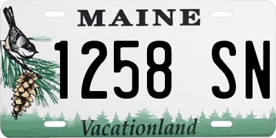 ME license plate 1258SN