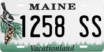 ME license plate 1258SS