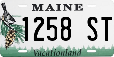 ME license plate 1258ST