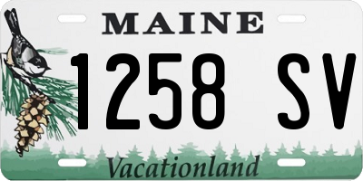 ME license plate 1258SV