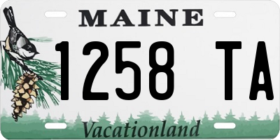 ME license plate 1258TA