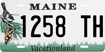 ME license plate 1258TH