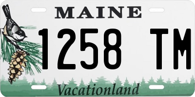 ME license plate 1258TM