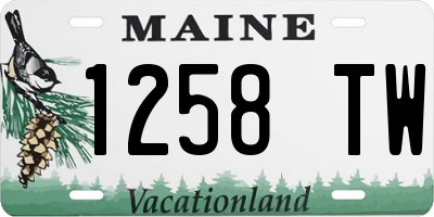ME license plate 1258TW