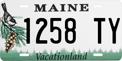 ME license plate 1258TY