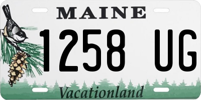 ME license plate 1258UG