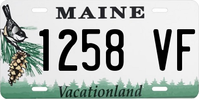 ME license plate 1258VF