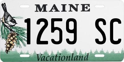 ME license plate 1259SC