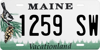ME license plate 1259SW
