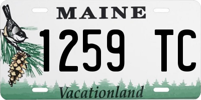 ME license plate 1259TC