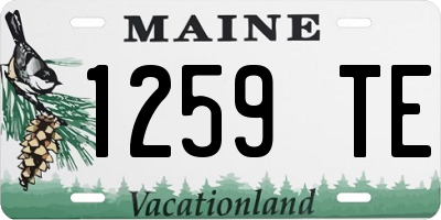ME license plate 1259TE