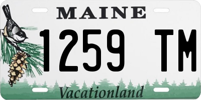 ME license plate 1259TM