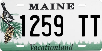 ME license plate 1259TT
