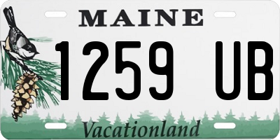 ME license plate 1259UB