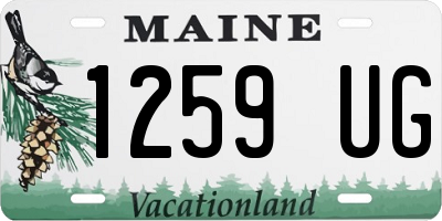 ME license plate 1259UG