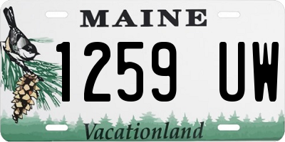 ME license plate 1259UW