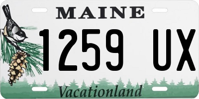 ME license plate 1259UX