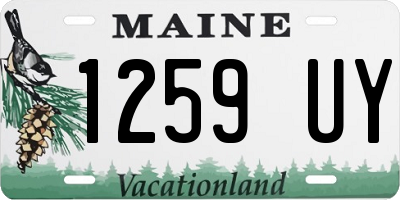 ME license plate 1259UY