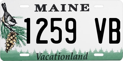 ME license plate 1259VB