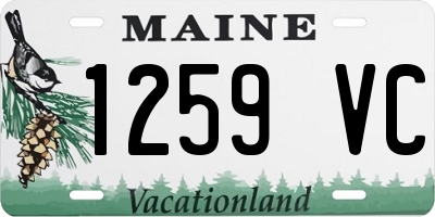 ME license plate 1259VC