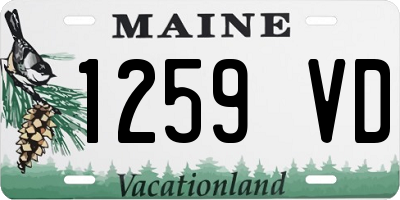 ME license plate 1259VD