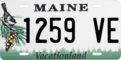 ME license plate 1259VE