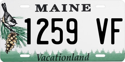 ME license plate 1259VF