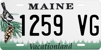 ME license plate 1259VG