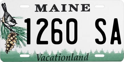 ME license plate 1260SA