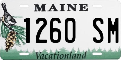 ME license plate 1260SM