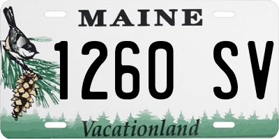 ME license plate 1260SV