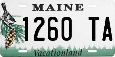 ME license plate 1260TA