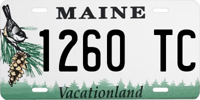 ME license plate 1260TC