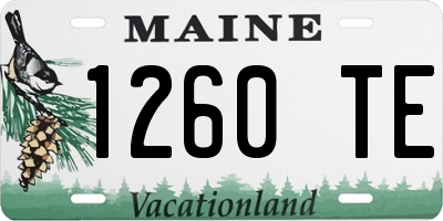 ME license plate 1260TE