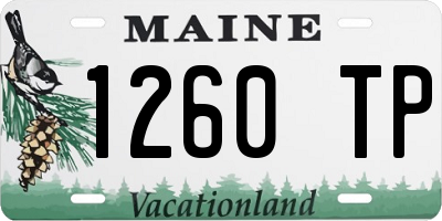 ME license plate 1260TP