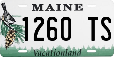 ME license plate 1260TS