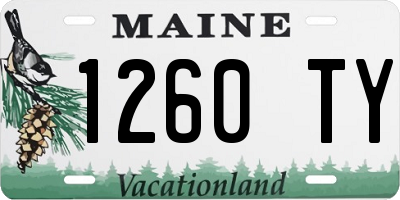 ME license plate 1260TY